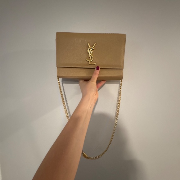 Saint Laurent Grain De Poudre Monogram Kate Satchel Nude Powder (2017) - Picture 17 of 17